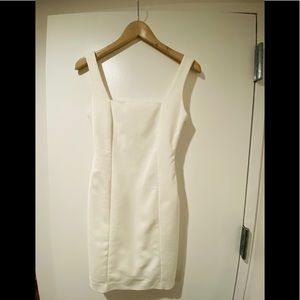 White pencil fitted cocktail dress